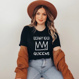 Camiseta de ROCKAWAY BEACH Queens, camiseta unisex de New York Queens, camiseta con corona de Rockaway Beach, camiseta de Queens N.Y., distrito de la ciudad de Nueva York
