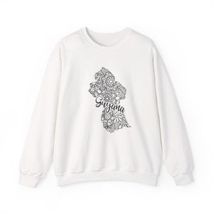 Guyana Map Sweatshirt, Boho Hippie Mandala Sweater, The Land Of Many Water, Guyanese Birthday Gift, Afro Guyanese Souvenir