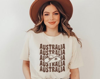 AUSTRALIA Home Country Shirt, Leopard Cowboy Hat Shirt, Australia Western Tee, Australia Cowgirl Pride Tee, Australia Roots, Born Australia