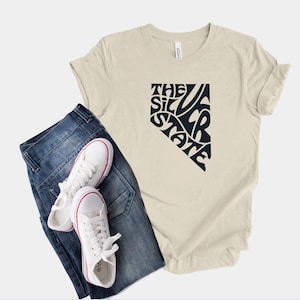 NEVADA kaartshirt, The Silver State, Nevada State T-shirt, Nevada Lover Gift, Nevada Souvenir, Las Vegas Gifts, Henderson Native, Reno Tee