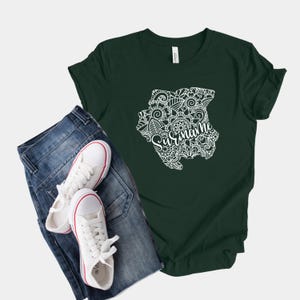 Suriname Karte Shirt, Boho Hippie Mandala T-shirt, Holländisch Guiana Tee, Suriname Geburtstagsgeschenk, Paramaribo Urlaub, Die kleinen UN