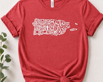 Camiseta con mapa de Puerto Rico, camisa Boricua Taino Pride Mandala