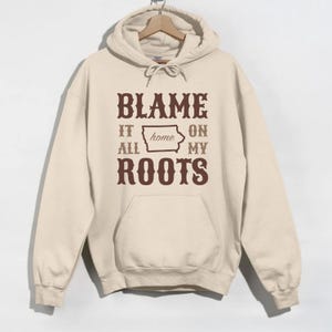 IOWA Map Hoodie, Hawkeye State, Unisex Apparel, Des Moines Gifts, Cedar Rapid Sweatshirt, Davenport Pride, Iowa City Pride, Waterloo Roots