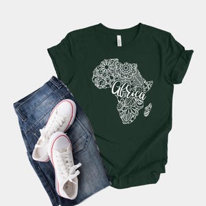 Africa Map T-Shirt, Boho Mandala Design, African Pride Shirt