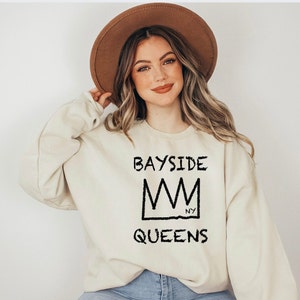 BAYSIDE QUEENS Sweatshirt, New York Queens Unisex Sweater, Bayside Crown Tee, Queens NYC Sweater, New York City borough, Unisex Sweatshirt
