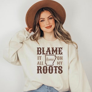 Sweat-shirt carte ARKANSAS, la faute à mes racines, pull western unisexe musique country du Sud, l'état naturel, tenue rétro Dixie