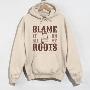 Kaart hoodie ALABAMA, hoodie Yellowhammer, voetbal Alabama, unisex kleding, Birmingham Native, Montgomery Pride, sweatshirt ALABAMA