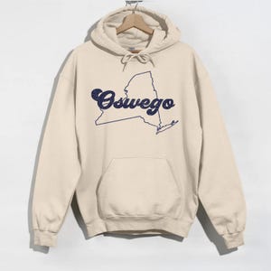 OSWEGO NY Hoodie, New York Roots Hoodie, East Coast Gifts for New York Lovers, Unisex NYC Apparel, Travel Souvenir Sweater