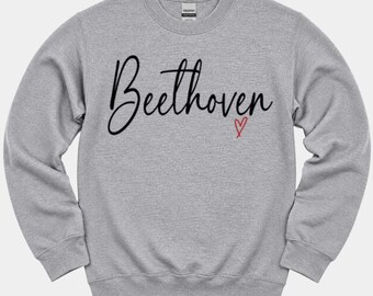 Beethoven Sweatshirt - Classical Music Crewneck Pullover - Etsy