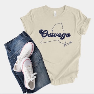 Oswego NY Tee, New York Roots Shirt, Upstate NY Gift, Oswego New York Apparel, Cozy Fall Fashion Top