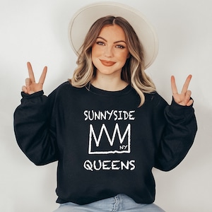 Sunnyside Queens NY-tröja, unisex krondesign