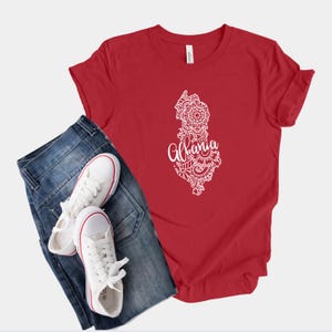 Albania Map Shirt, Boho Hippie Mandala Tshirt, Albanian Souvenir, Albanian Eagle, Shqiperia Shqipëri, Tirana Travel Crewneck, Tiranë Native