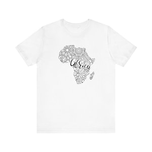 Camiseta com mapa da África, camiseta com mandala boho hippie, lembrança de férias na África, camiseta boho hippie para o dia 19 de junho, presente para professor de geografia