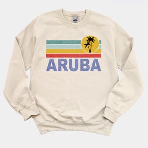 ARUBA Beach Sweatshirt, Summer Family Vacation Outfit, Caribbean Cruise Sweater, Tropical Island Apparel, Honeymoon Souvenir