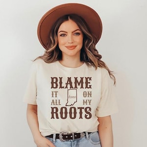 Chemise maison INDIANA, chemise de concert unisexe musique country, t-shirt Hoosier State, cadeaux Indianapolis, Fort Wayne Pride, tenue western