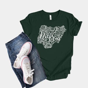 Nigeria Mandala Map Shirt, Boho Hippie Africa Outline Apparel