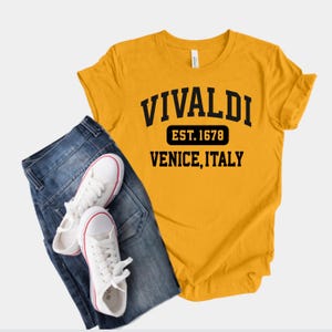 Antonio Vivaldi T-Shirt, Classical Music Teacher Tee, Pianist Outfit, Musician Gift, Conductor Shirt, Opera Concert Tshirt