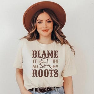 Chemise carte de l'ALASKA, t-shirt Last Frontier State, tshirt unisexe concert de musique country, cadeaux de mouillage, tenue western