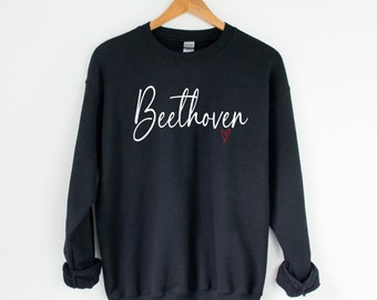 Beethoven Sweatshirt - Classical Music Crewneck Pullover - Etsy
