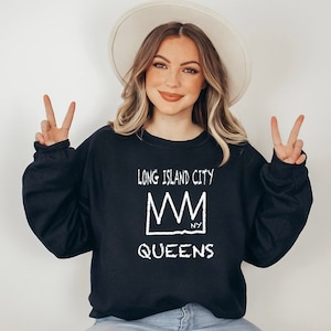 Sweatshirt LONG ISLAND CITY Queens, pull unisexe New York Queens, pull Long Island City Crown, sweat Queens, arrondissement de New York