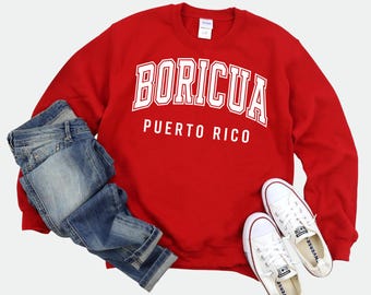 Sudadera Boricua Puerto Rico College Varsity
