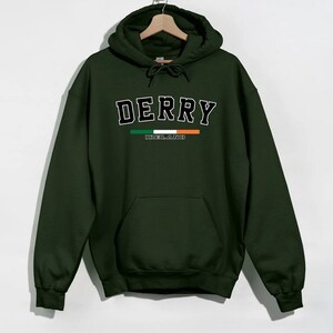 DERRY Irish Flag Hoodie, Irish Flag Unisex Hoodie, Irish Pride Hoodie, Shamrock Sweatshirt