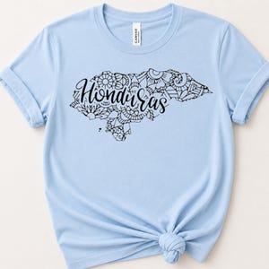 Honduras Mandala Map T-Shirt, Boho Hippie Country Outline