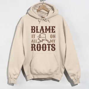 ALASKA Hoodie, Last Frontier State, Unisex Apparel, Anchorage Gifts, Alaska Map Sweatshirt, Juneau Souvernir, Fairbanks Roots