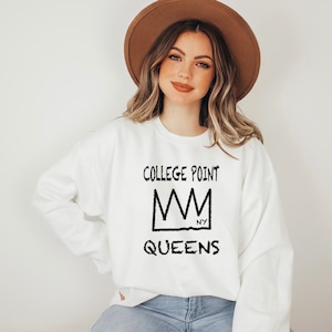 COLLEGE POINT Sweatshirt, New York Queens Unisex Sweater, College Point Crown Sweater, Queens NYC Sweater, New York City borough Sweatshirt