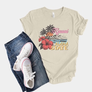KAUAI Hawaii&#39;s Beach T-shirt, Summer Family Vacation T-shirt, Kauai Apparel, Honeymoon Gift, Kauai Souvenir, Hawaii Girls Trip Shirts