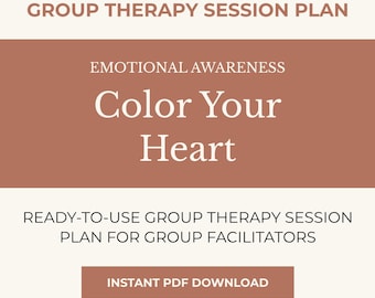 Gruppentherapie-Plan: Color Your Heart, Arbeitsblätter zum Ausdrucken (PDF-Download)