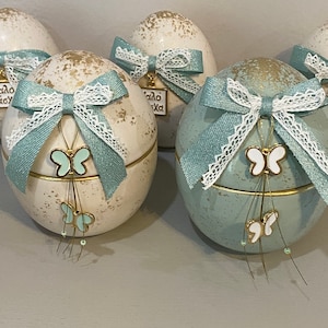 Easter Ceramic Egg Butterfly open for chocolates