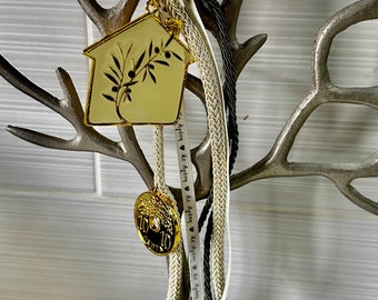 Lucky charms ,Greek wishes wall hanging Gouria 2024 olive leaf Gouri for New Year’s Eve , good luck