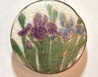 Satsuma Flower Button. Water Irises.