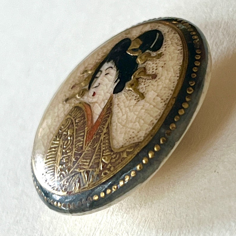 Older Satsuma Button. Geisha. Courtesan. Etsy 日本