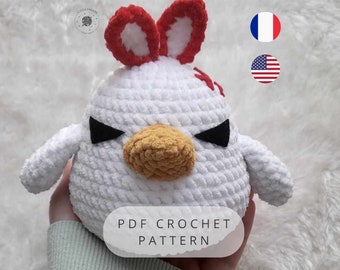 PDF PATTERN | Amigurumi angry chicken pattern