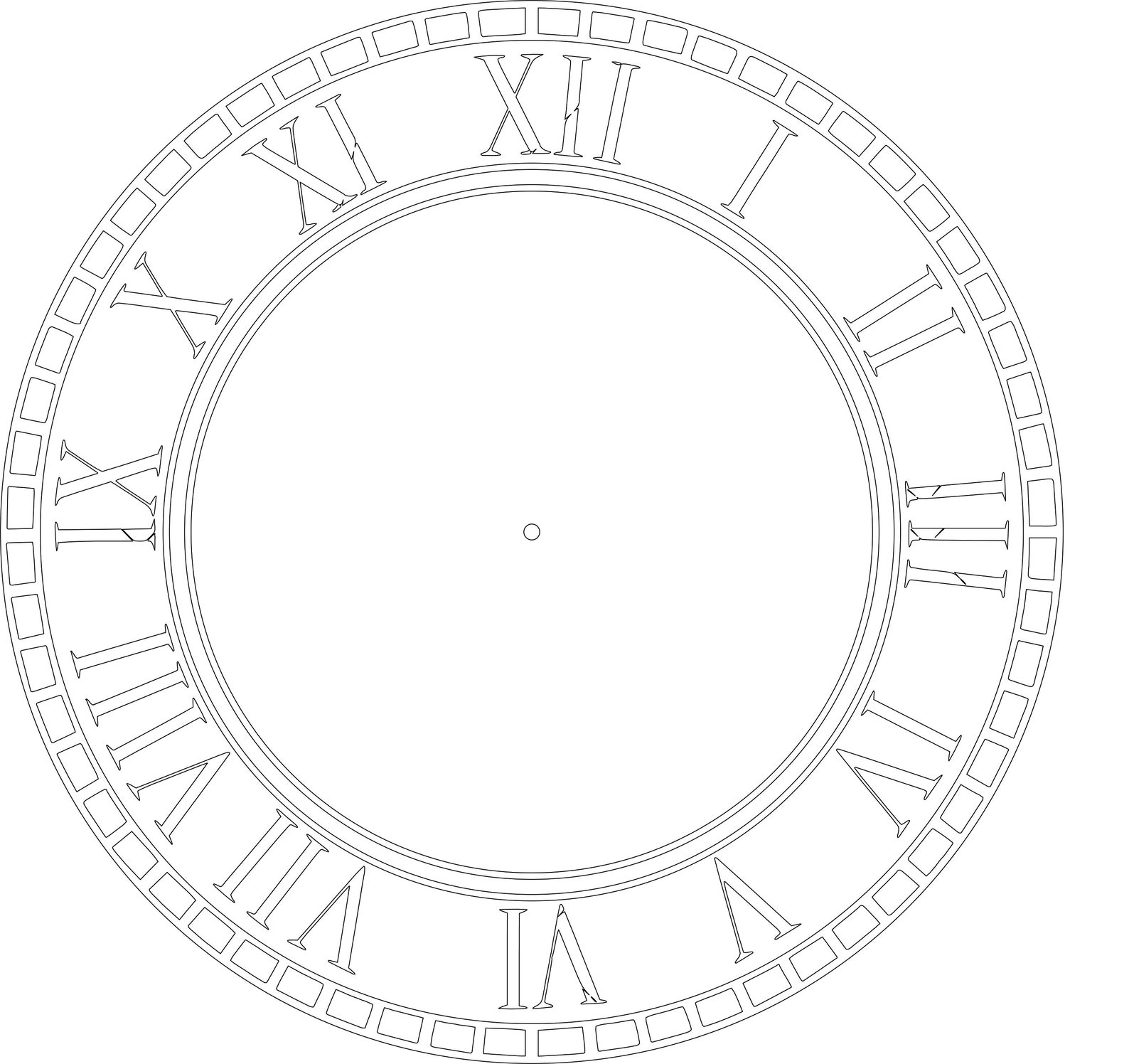 Clock Face DXF Dwg Pdfpsdjpegclock Clipart Wall Clock Etsy Finland