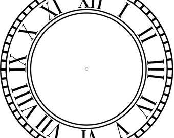 Roman Numerals Clock Face