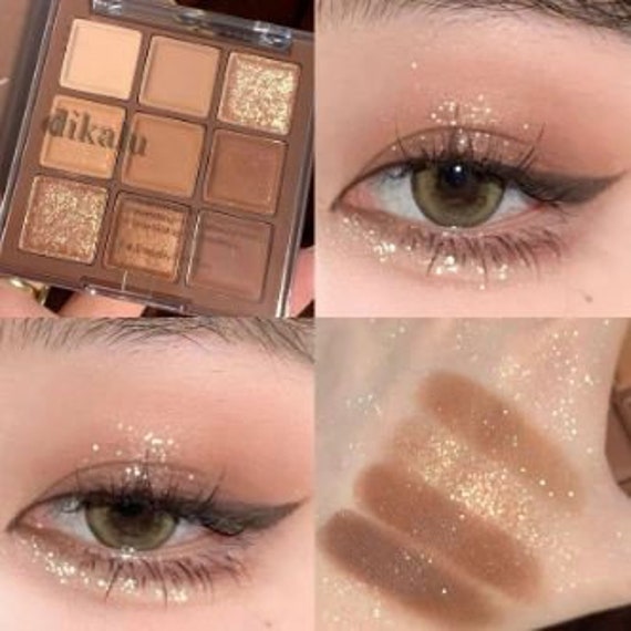 9 Colour Caramel Brown Long Lasting Matte Eyeshadow Palette Etsy