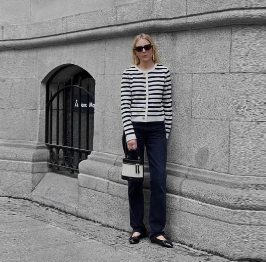 GREY MELANGE STRIPED BLACK SHORTS SET - GREY/BLACK