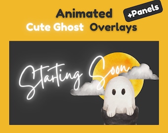 Söta Halloween-överlägg Söt spököverlägg - Enkelt överlägg, Mysigt Twitch-överlägg, Modernt överlägg, Söt Twitch-överlägg, Billigt Twitch-överlägg