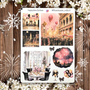 2024 ! Bienvenue dans l'année ! Autocollants décoratifs pour planificateur, autocollants décoratifs Planner, journal, scrapbooking