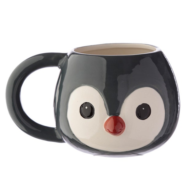 Penguin Ceramic Shaped Head Mug - Coffee Mug - Gift Mug