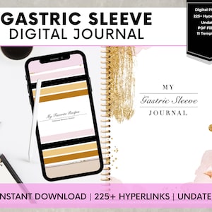 Digital Gastric Sleeve Journal, VSG Hyperlinked Digital Bariatric Planner, Ipad Weight Loss Surgery Notebook, VSG Notability Planner