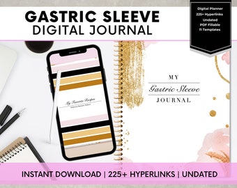 Digital Gastric Sleeve Journal, VSG Hyperlinked Digital Bariatric Planner, Ipad Weight Loss Surgery Notebook, VSG Notability Planner