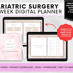 12-WEEK Digital Bariatric Planner, Bariatric Journal, Bariatric Planner, Gastric Bypass Planner, Gastric Sleeve Planner, Bariatric Planner