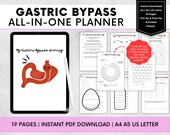 Gastric Bypass Pre-Op & Post-Op Planner, Bariatric Surgery Journal, RNY Liquid Diet, Weight Loss, Habit, Hospital Bag, Measurements Trackers