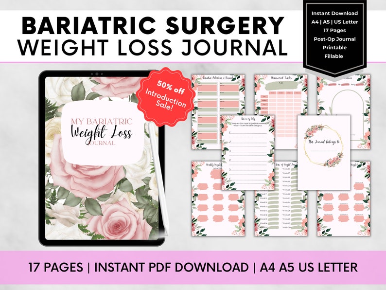 Bariatric Weight Loss Journal, Weight Loss Surgery Planner, Gastric
