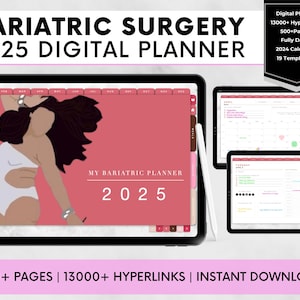 Digital Bariatric 2025 Planner, Hyperlinked Weight Loss Journal, Gastric Sleeve Ipad Planner, Gastric Bypass MacBook Journal, VSG Goodnotes
