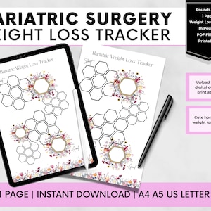 Bariatric Weight Loss Tracker, Gastric Bypass Weight Loss Chart, Customizable VSG Weight Loss Tracker, VSG Weigh-In Printable, VSG Gift